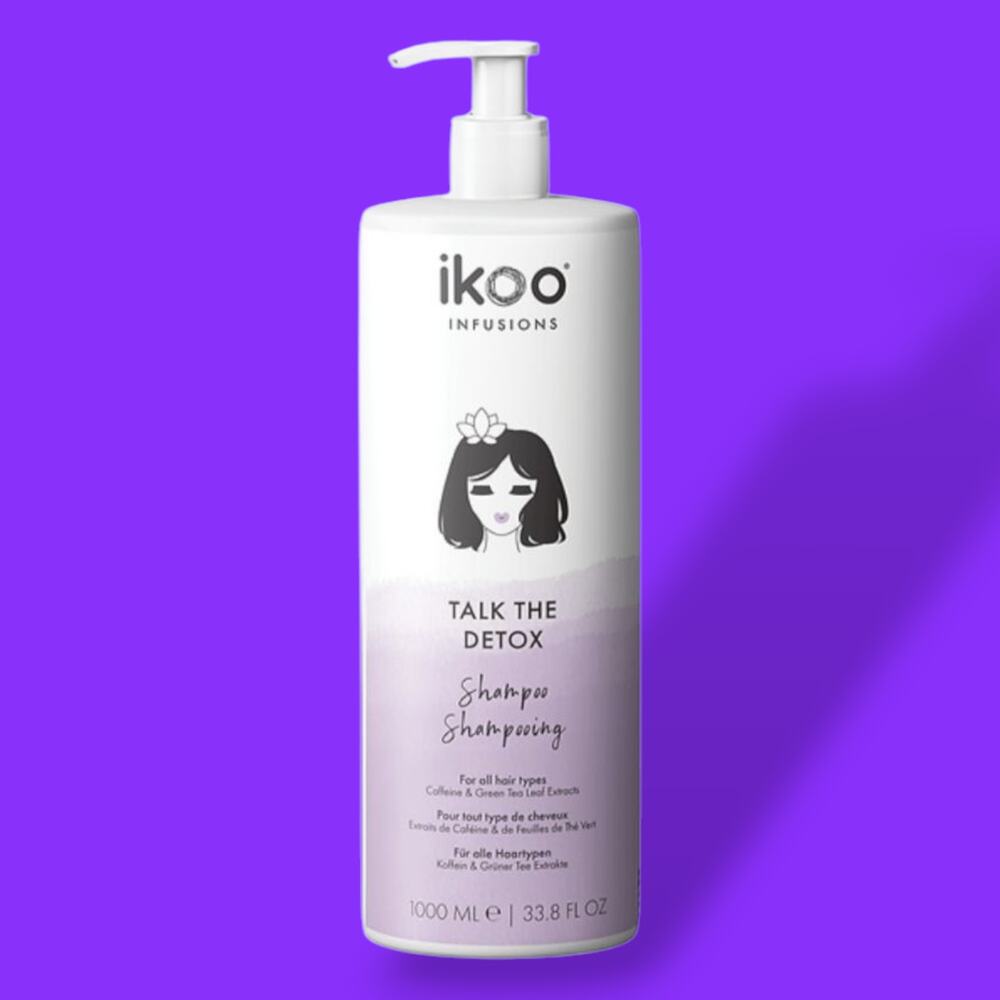 ikoo Infusions Talk The Detox Clarifying Shampoo 33.8 fl oz Liter Bottle Pump - Picture 2 of 3